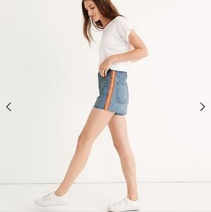 Madewell The Perfect Vintage Short in Bowman Wash: Tuxedo Stripe Edition sz 28